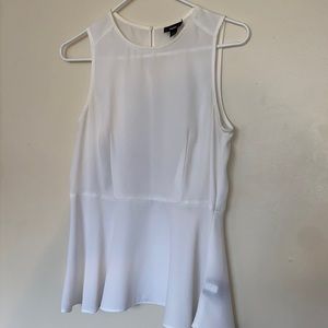 Mossimo White Peplum Top